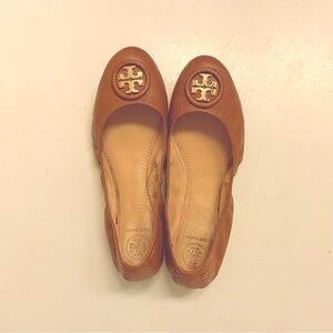 Tory Burch Brown Leather Flats